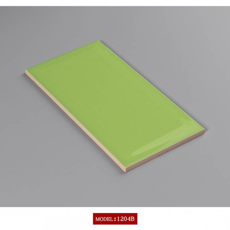 Gạch thẻ trang trí phòng tắm và nhà bếp 100x200mm 1204B màu xanh lá cây