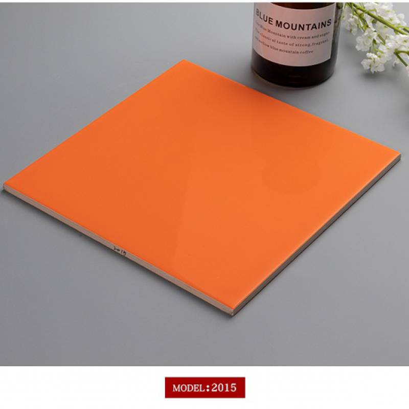 Gạch thẻ trang trí phòng tắm và nhà bếp 200x200mm 2015 màu cam