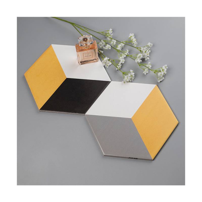 Gạch thẻ hình lục giác 3D ốp tường trang trí 115*200*230mm A022
