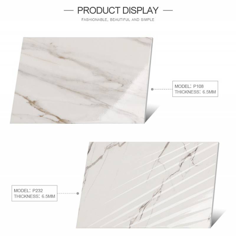 Gạch men ốp tường phòng tắm 200x300mm P108 màu trắng vân đá