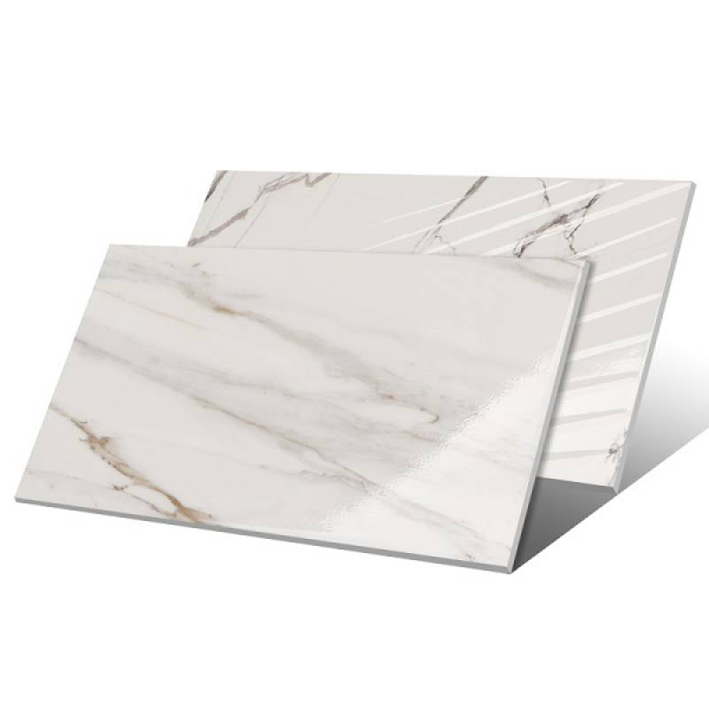 Gạch men ốp tường phòng tắm 200x300mm P108 màu trắng vân đá