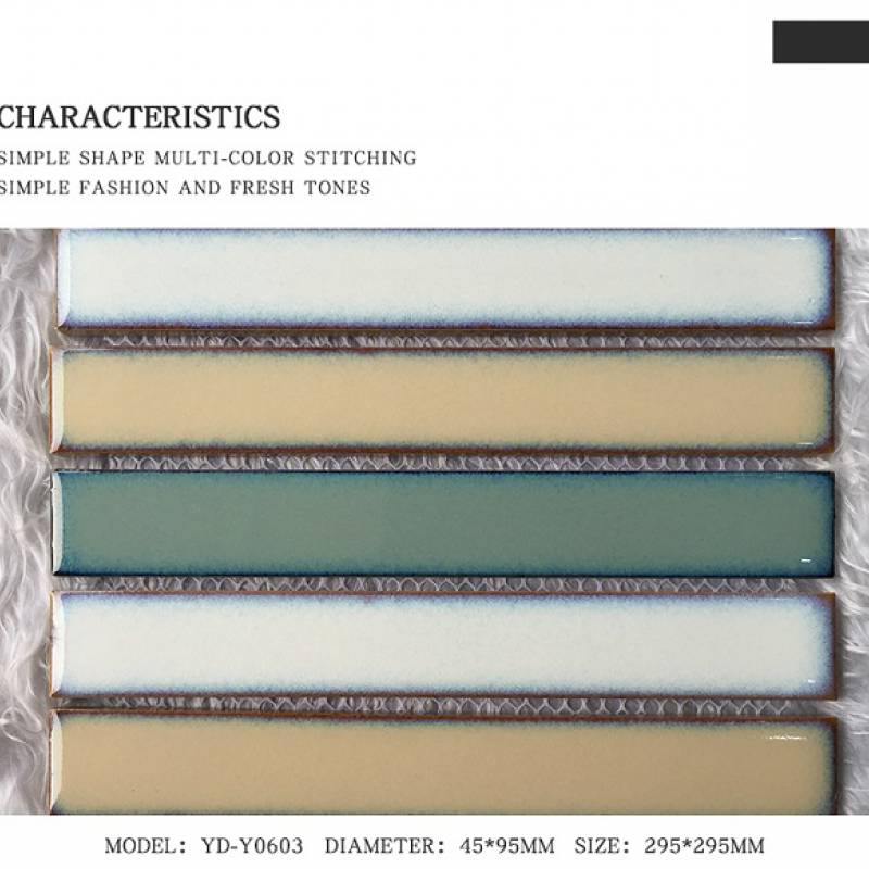 Gạch mosaic gốm trang trí 295x295mm YD-Y0603 trộn màu