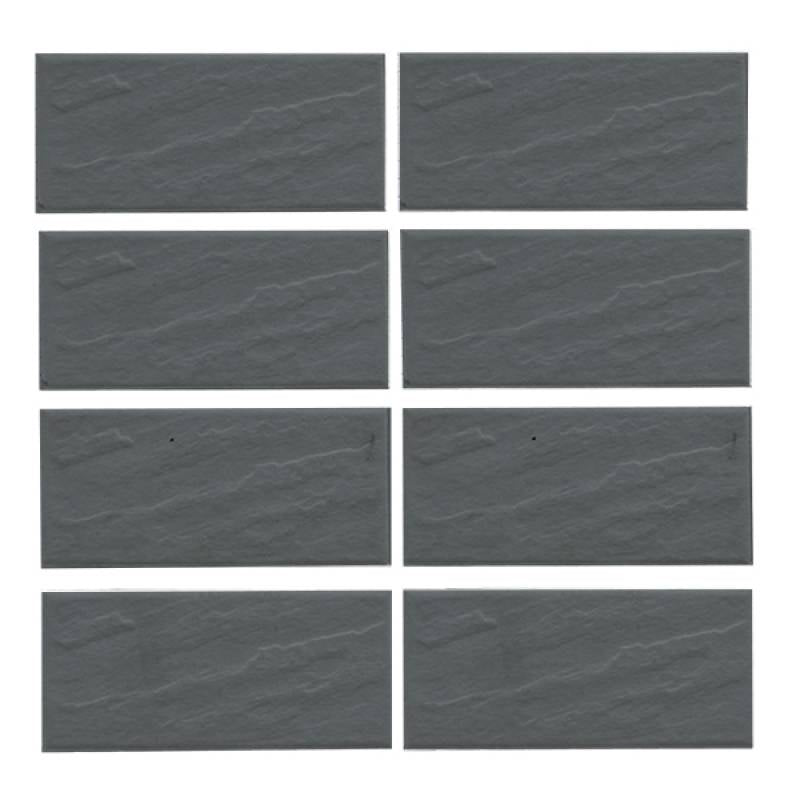 Gạch thẻ ốp tường màu xám bề mặt sần 45x95mm 9012