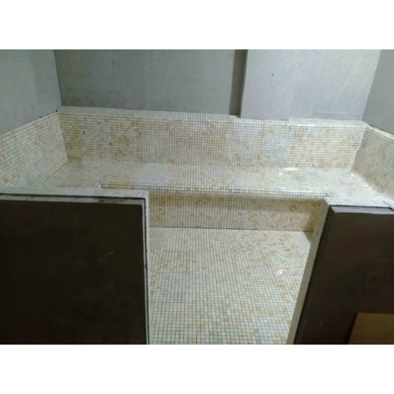 Đá Mosaic vàng chip vuông bóng 23PV002.1