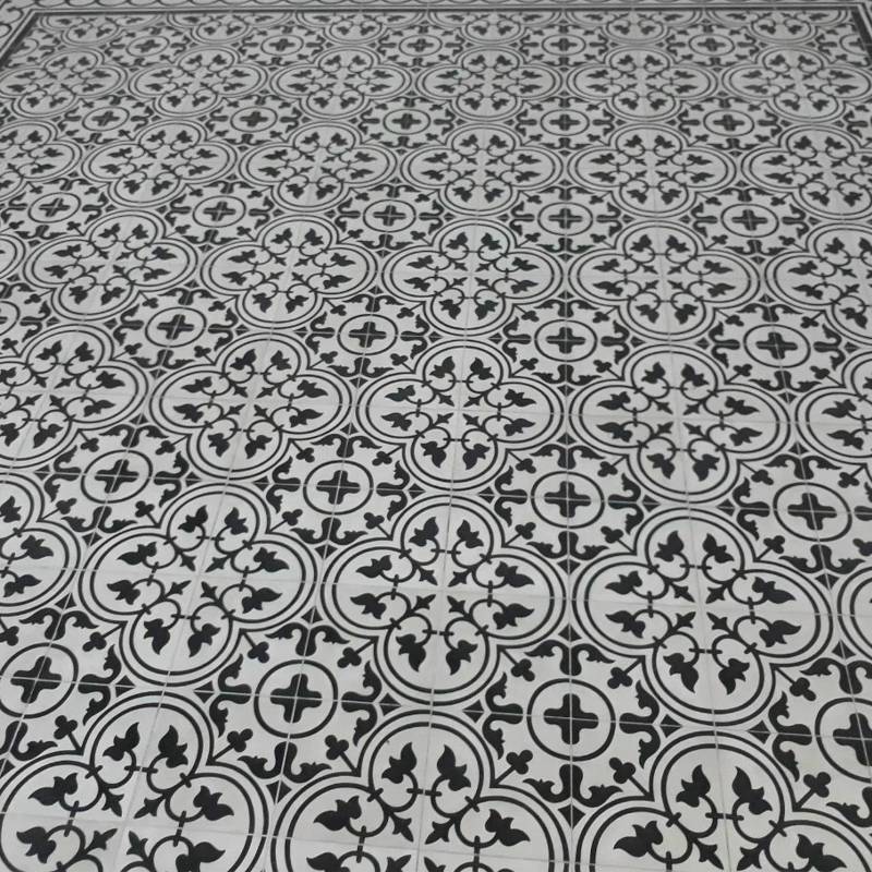 Gạch bông 30x30cm họa tiết đen trắng