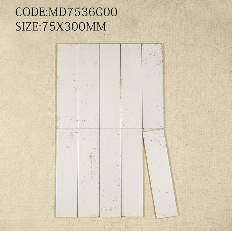 Gạch thẻ nhập khẩu KT 75x300mm men Sugar MD7536G00