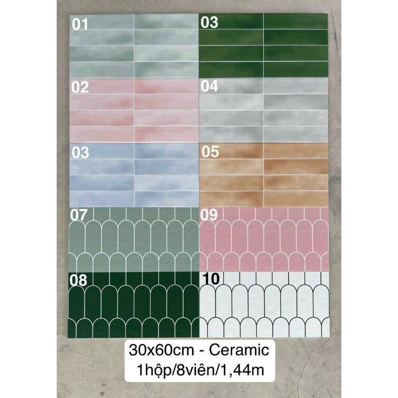 Gạch ốp tường giả lông vũ KT 300x600mm DS3060-7