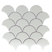 Gạch Mosaic vảy cá trơn trắng bóng KT 95x85mm mã S8501