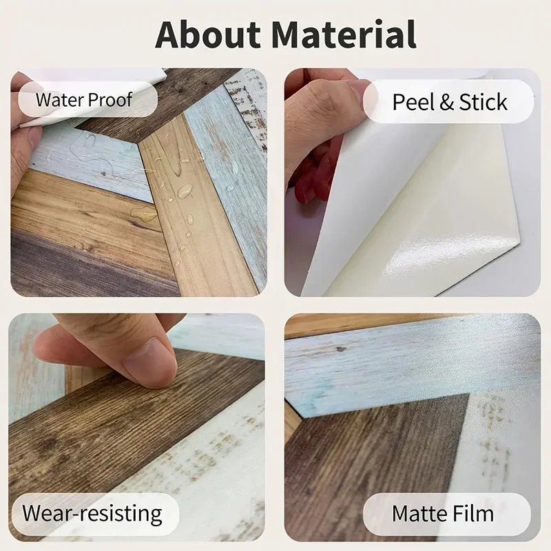 22 Miếng Dán Sàn Lục Giác Morocco Chống Thấm Nước PVC - Daisan Store