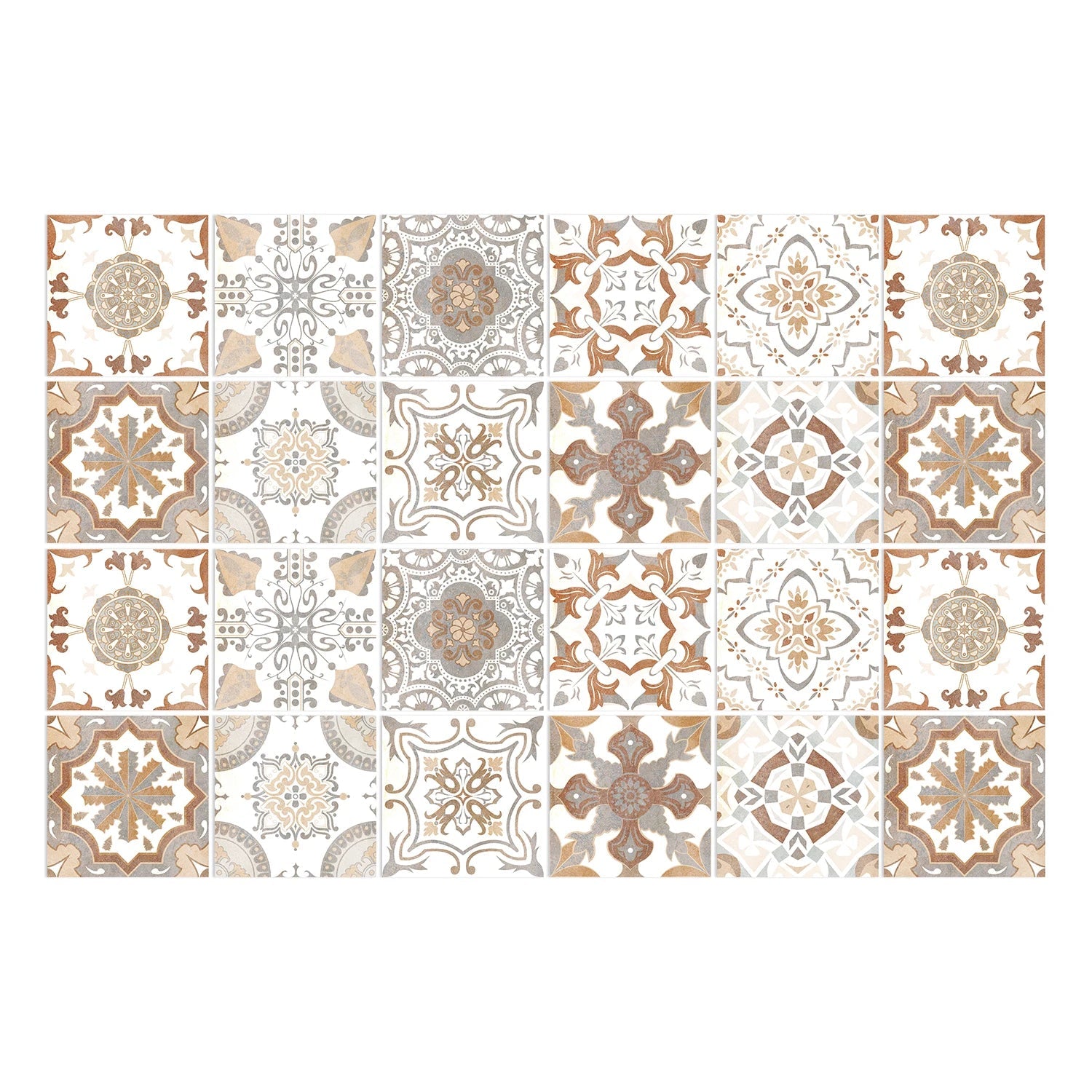 24 Miếng Dán Gạch Phòng Bếp Xám Cổ Điển Chống Thấm PVC - Daisan Store