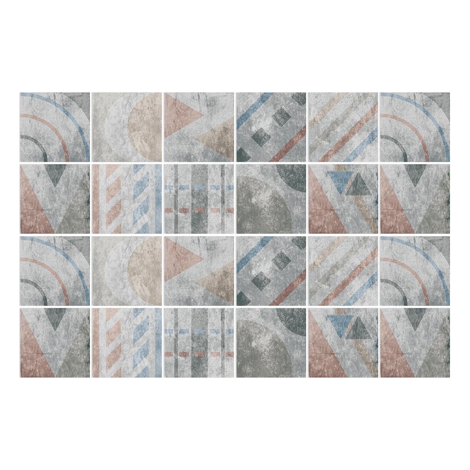 24 Miếng Dán Gạch Phòng Bếp Xám Cổ Điển Chống Thấm PVC - Daisan Store