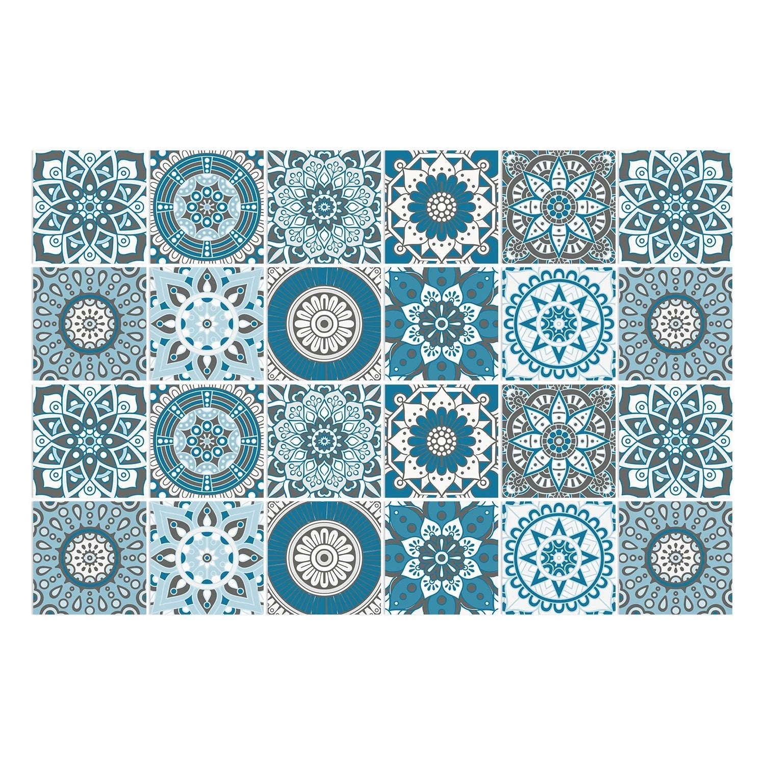 24 Miếng Dán Gạch Phòng Bếp Xám Cổ Điển Chống Thấm PVC - Daisan Store