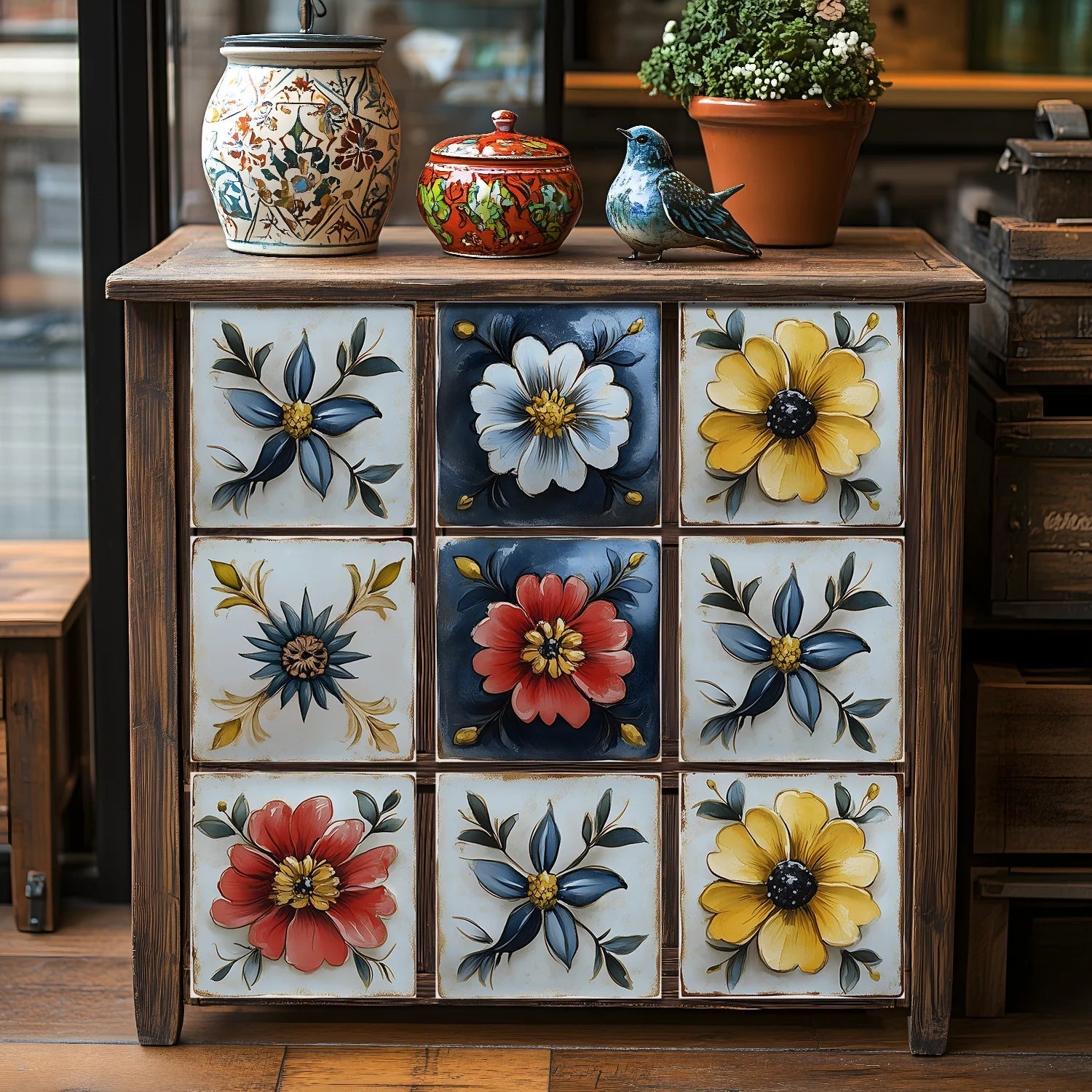 24 Miếng Dán Tường Tự Dính Chống Thấm Trang Trí Phòng Khách - Daisan Store