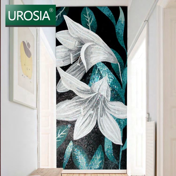 Tranh Tường Gạch Mosaic Nghệ Thuật Họa Tiết Hoa Hình Huy Chương Dành Cho Các Dự Án Khách Sạn Và Spa