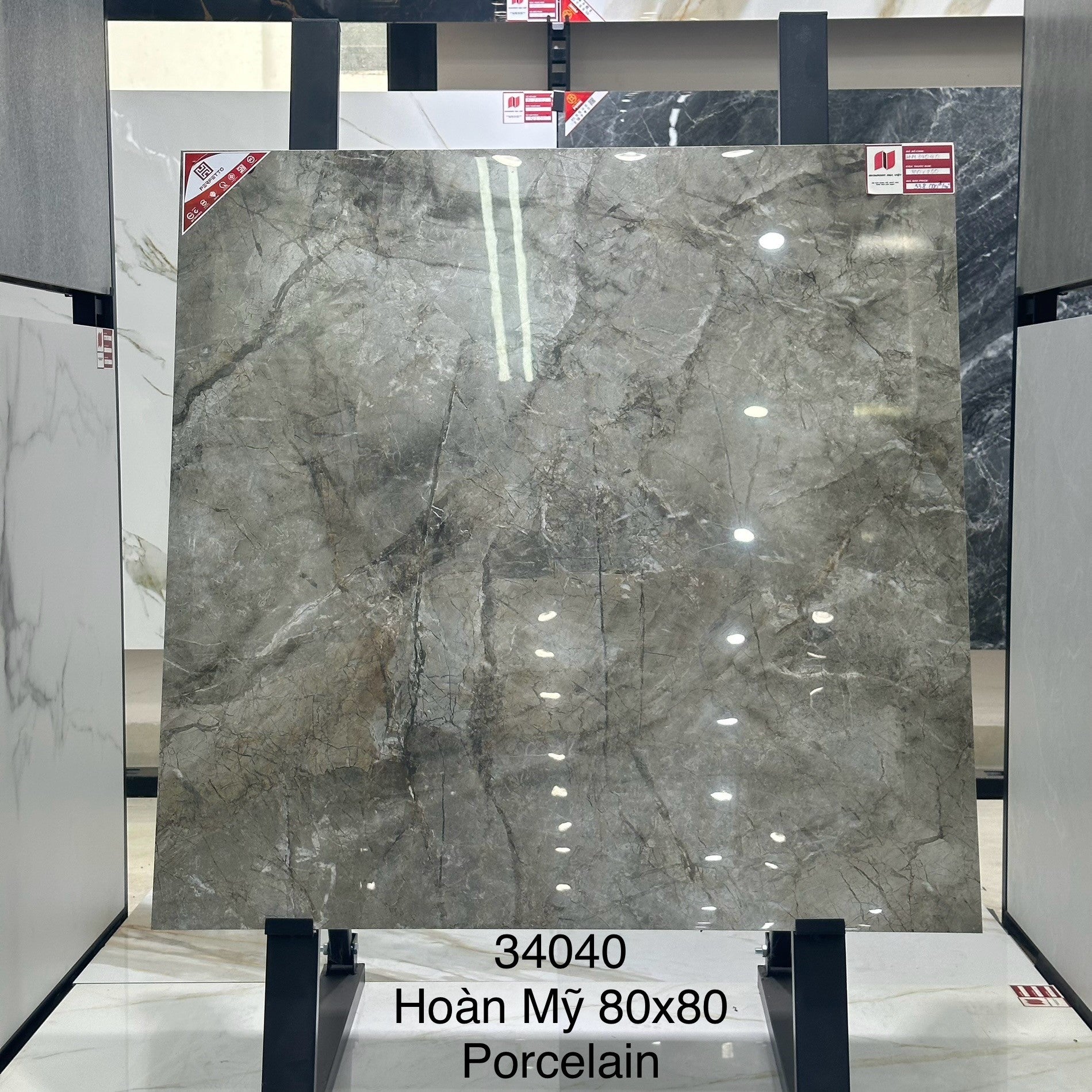 GẠCH PORCELAIN HOÀN MỸ 80×80 MÃ 34040 BÓNG
