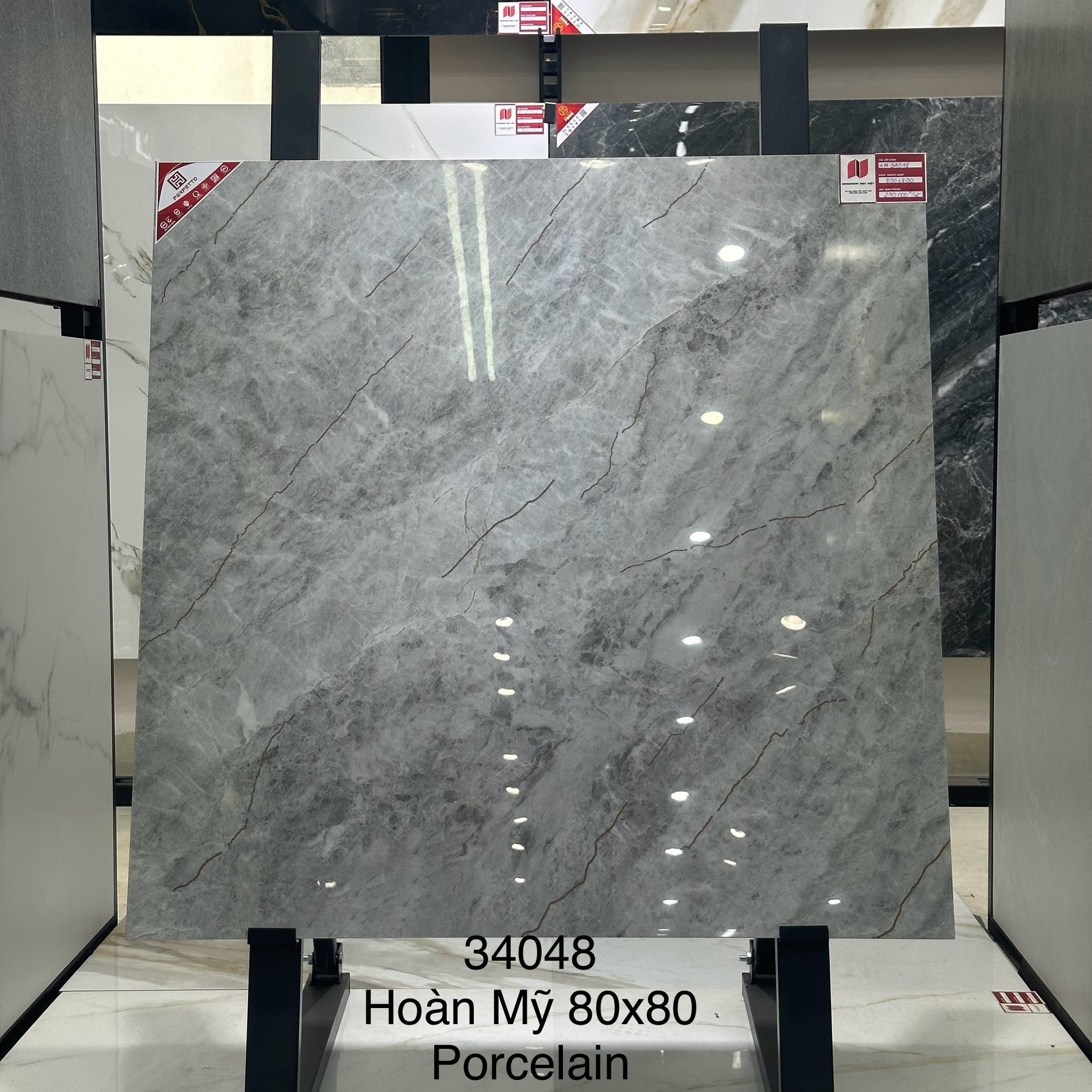 GẠCH PORCELAIN HOÀN MỸ 80×80 MÃ 34048 BÓNG