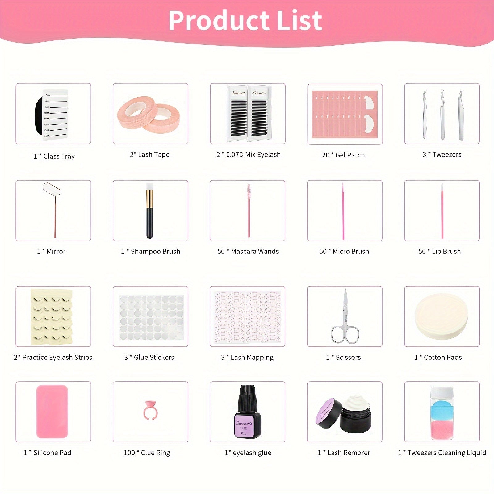 Bộ Dụng Cụ Nối Mi Chuyên Nghiệp Cho Người Mới