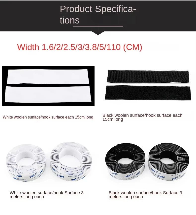 3M 9448A Băng Móc Dán Đen Hai Mặt Dính 16 100mm Nhiệt Cao - Daisan Store