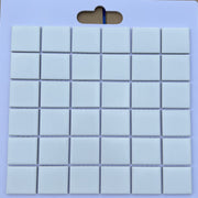 Gạch mosaic gốm men trơn 48x48mm màu trắng mờ 4801M