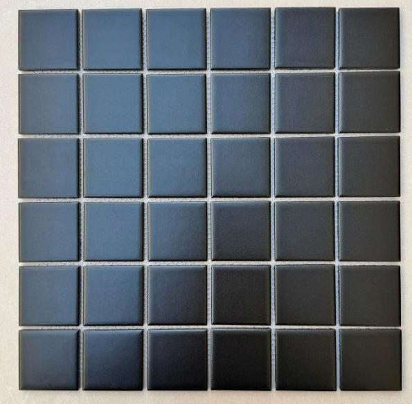 Gạch mosaic đen mờ KT 48*48mm mã 4808M