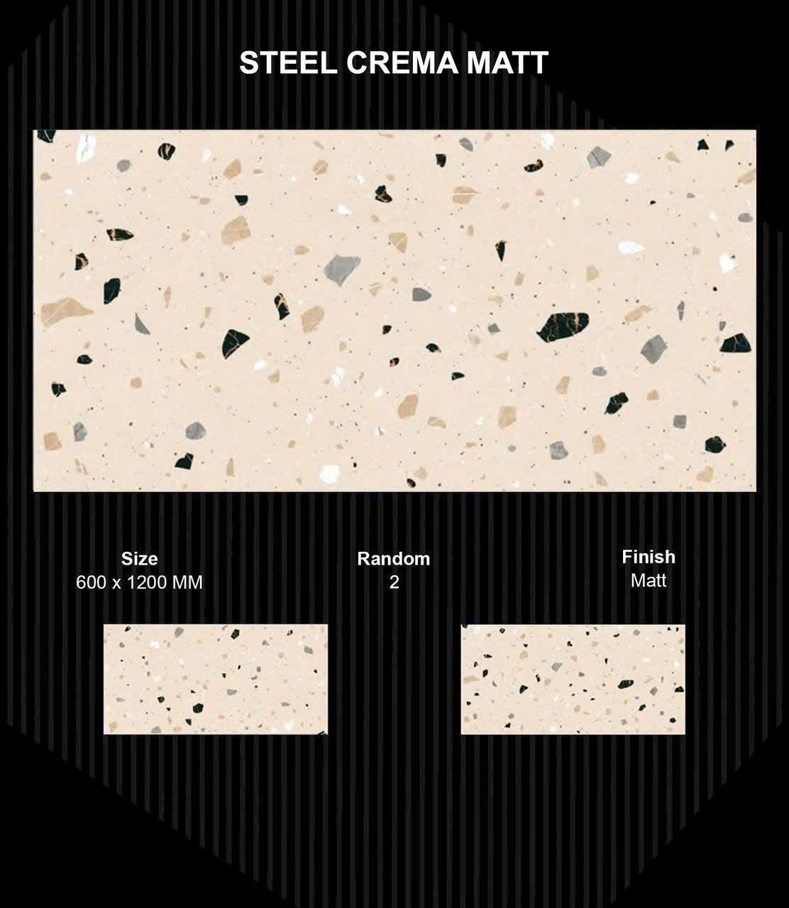 Gạch 600x1200mm mã Steel Crema Matt