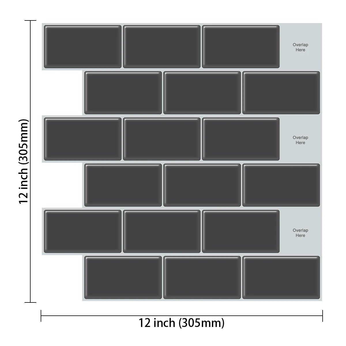 5 Mien Dan Gach 3D Treo Tuong Bep Chong Nuoc 12x12 Inch - Daisan Store