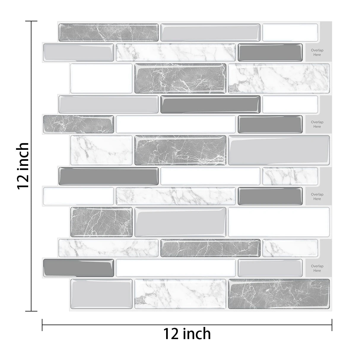 5 Mien Dan Gach 3D Treo Tuong Bep Chong Nuoc 12x12 Inch - Daisan Store