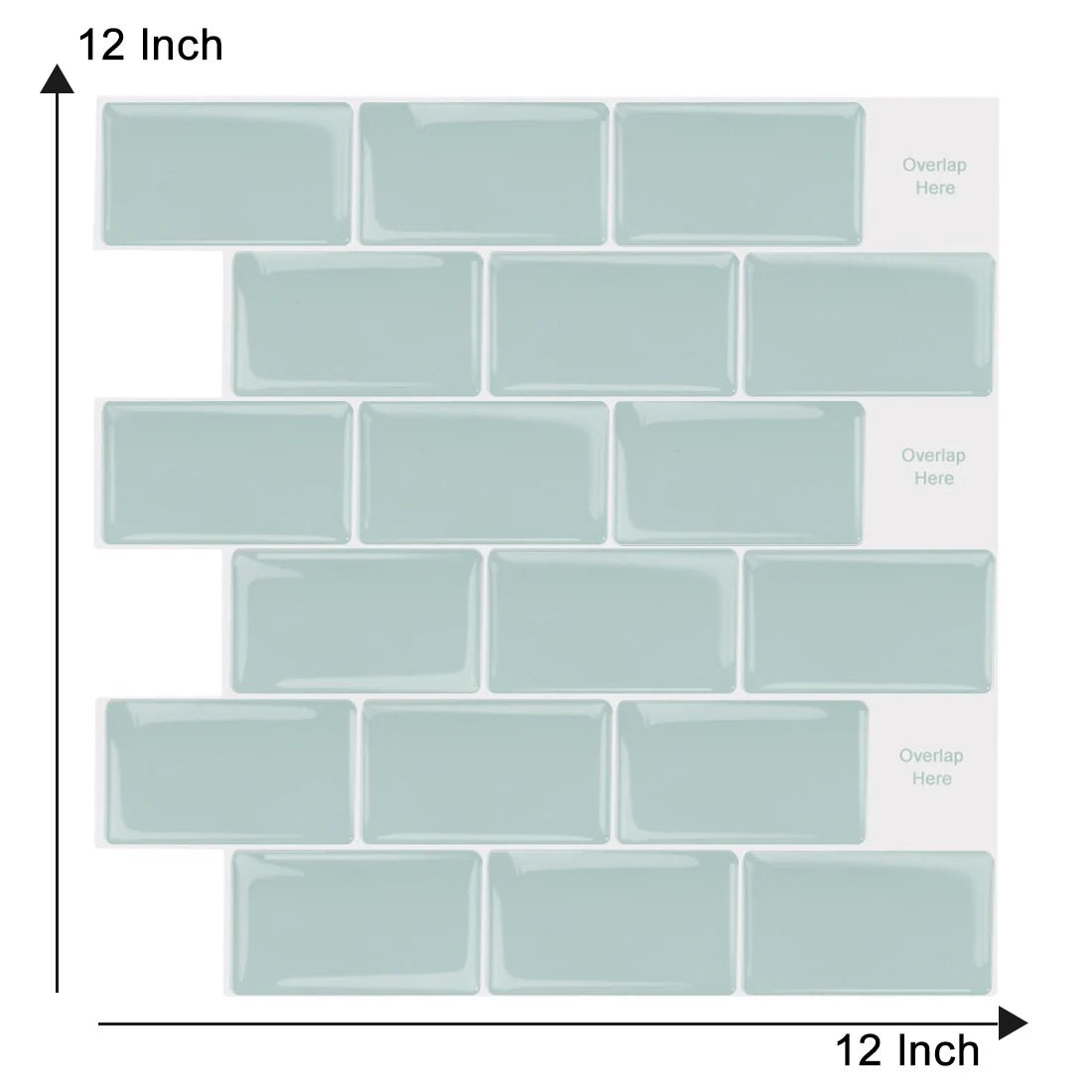 5 Mien Dan Gach 3D Treo Tuong Bep Chong Nuoc 12x12 Inch - Daisan Store