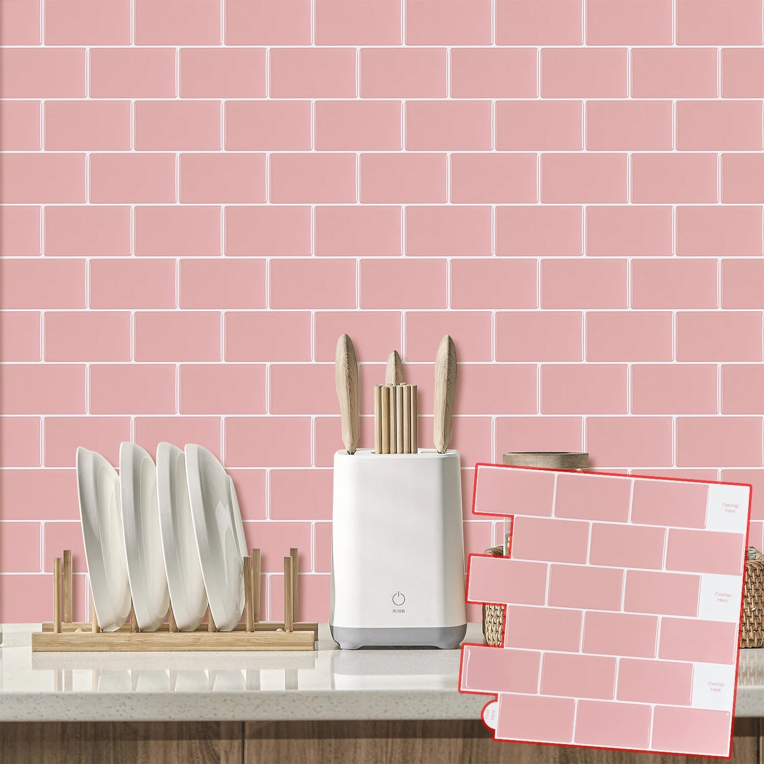 5 Mien Dan Gach 3D Treo Tuong Bep Chong Nuoc 12x12 Inch - Daisan Store