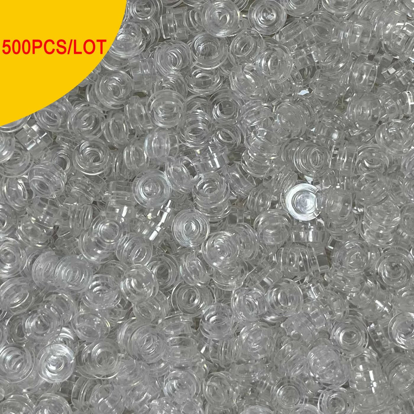 500 Viên Gạch Tròn 1x1 Trong Suốt Xây Dựng MOC - Daisan Store