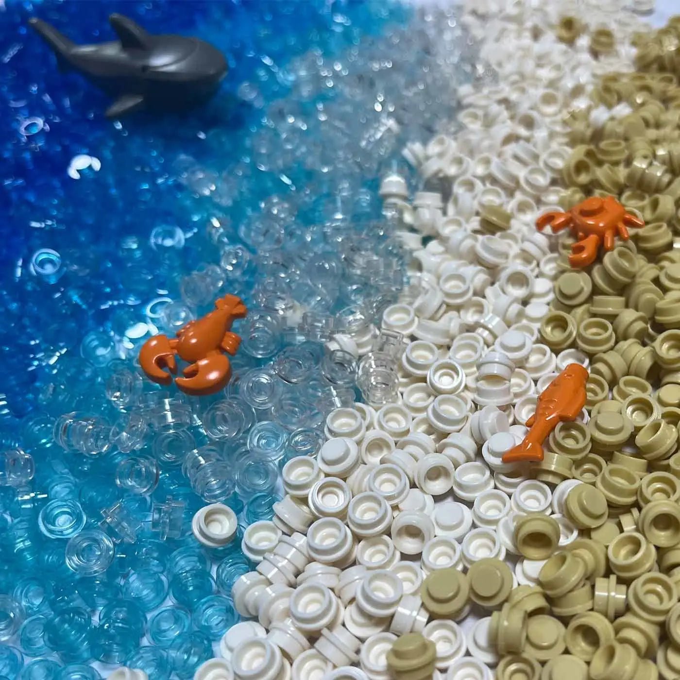 500 Viên Gạch Tròn 1x1 Trong Suốt Xây Dựng MOC - Daisan Store