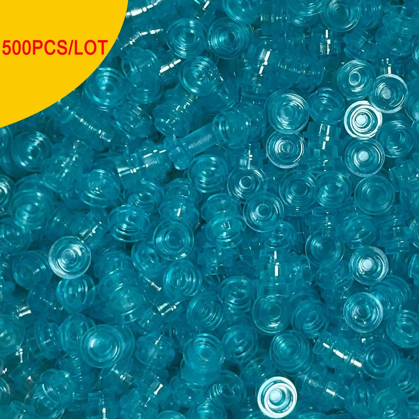 500 Viên Gạch Tròn 1x1 Trong Suốt Xây Dựng MOC - Daisan Store