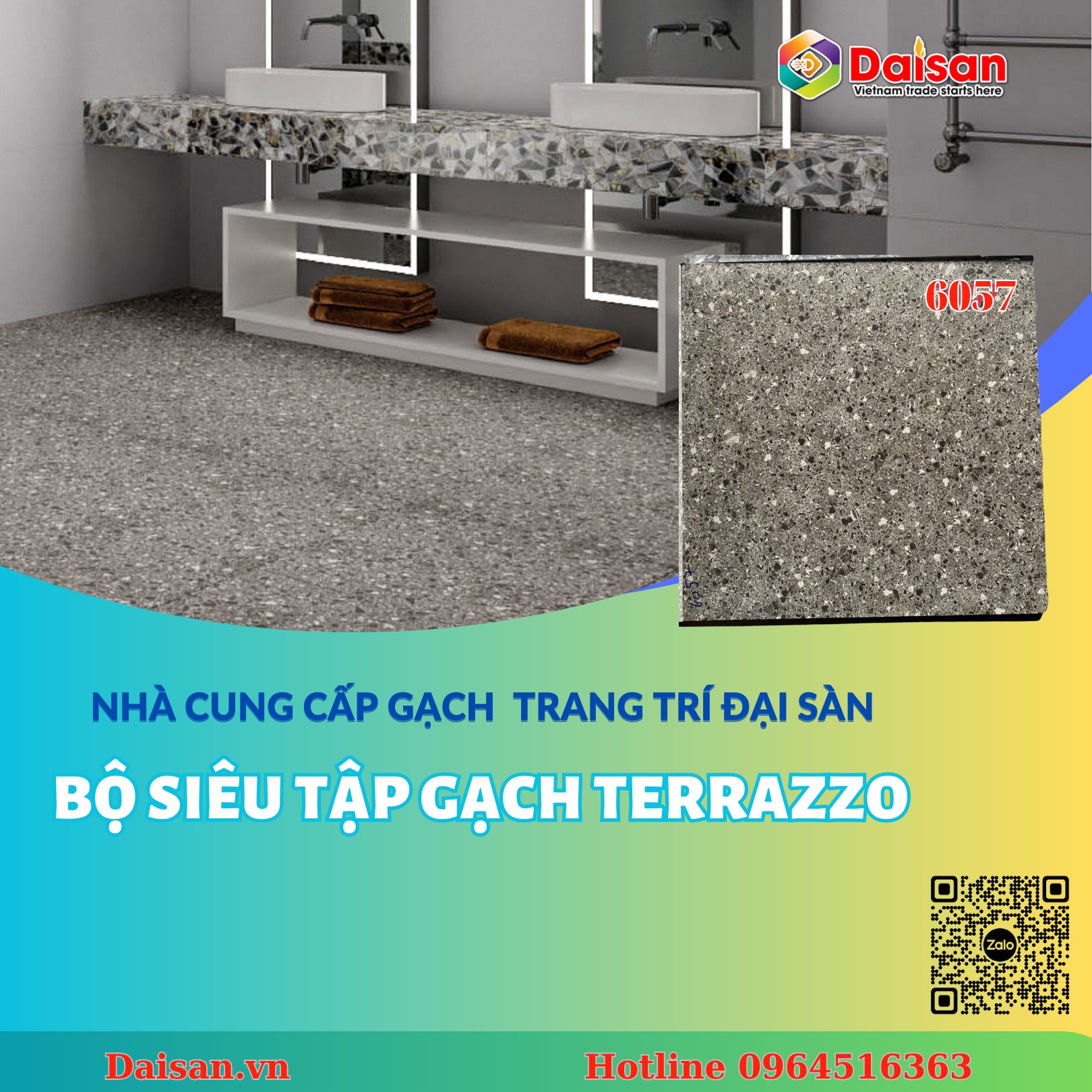 Gạch Terrazzo Tinh Tế - Mã 6057 600x600