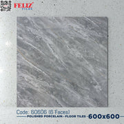 Gạch lát Việt Nam, Xương đá xám bóng, 60606, KT 600x600mm (4 viên/thùng/1,44m2)