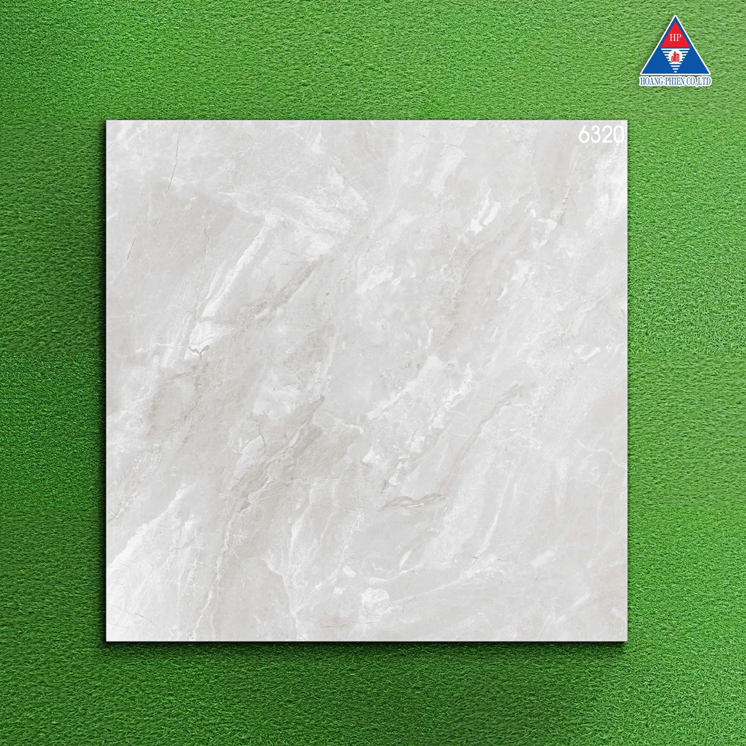 Gạch lát Việt Nam, Xương đá kem bóng, mã 6320, KT 600x600mm (4 viên/thùng/1,44m2)