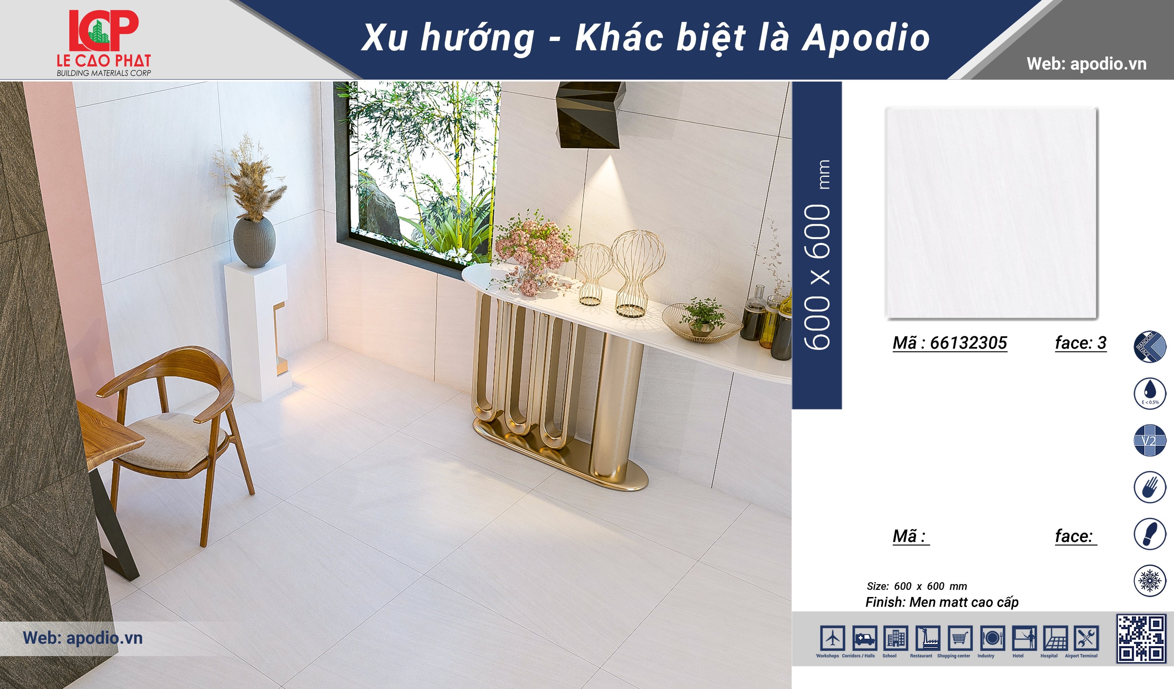 Gạch ốp lát Apodio 66132305