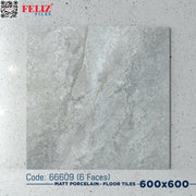 Gạch lát Việt Nam, Xương đá xám mờ, mã 66609, KT 600x600mm (4 viên/thùng/1,44m2)