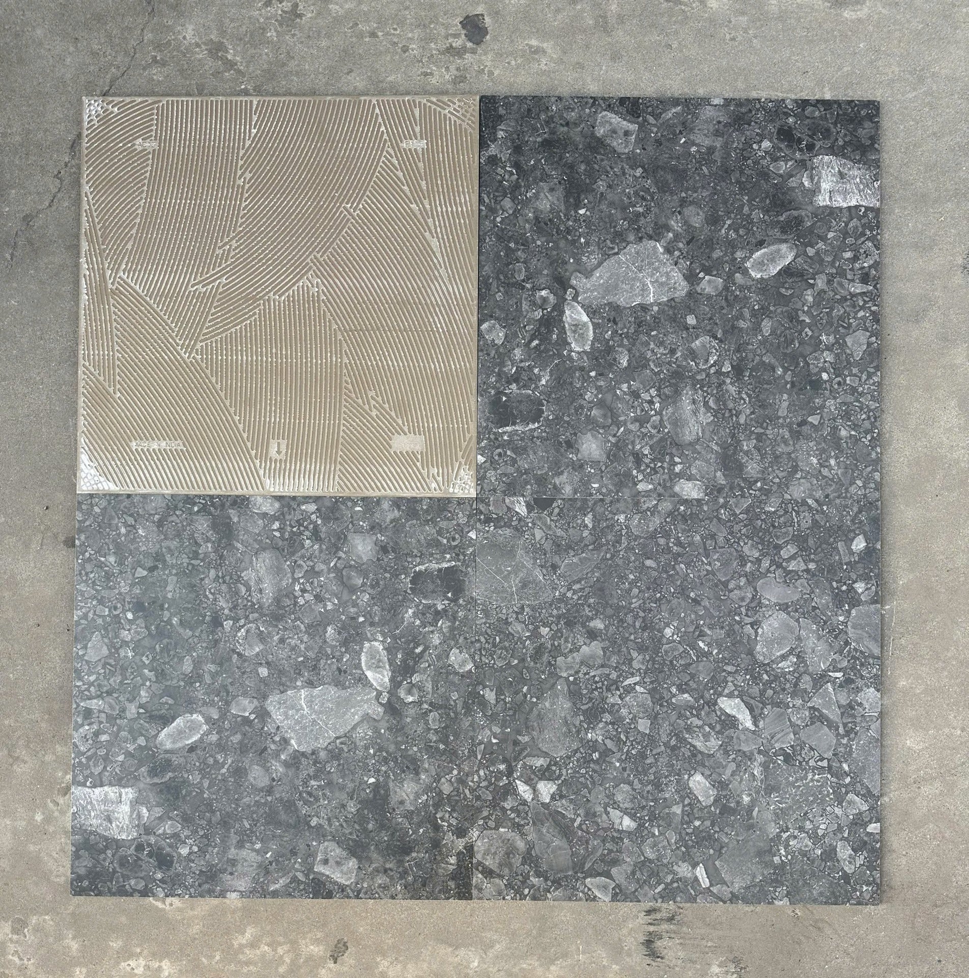 Gạch Terrazzo DSH Nhập Khẩu Ấn Độ kt 600x600mm mã Nero