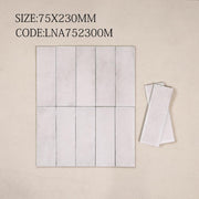 Gạch thẻ trắng men mờ LNA752300M KT 75x230mm
