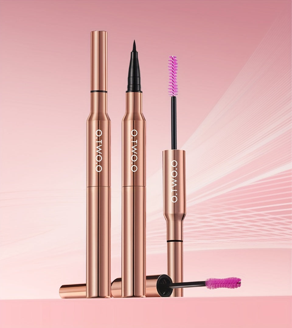 Mascara Eyeliner 2-trong-1 Chống Nước Matte Dày Cong