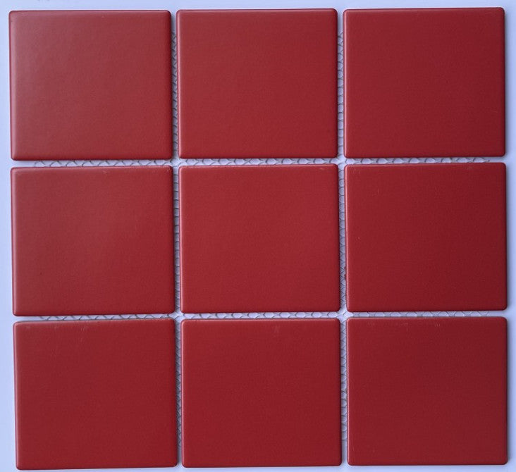 Gạch Mosaic Men Mờ Màu đỏ kt viên 97x97mm mã 906 – Daisan Store