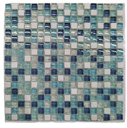 Phật Sơn Sot Sale Gạch mosaic kính vuông màu xanh dương nhạt cho hồ bơi, ốp tường bếp, nền tường nhà vệ sinh