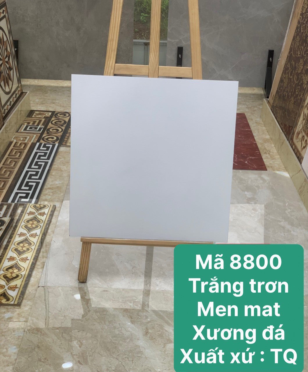 Gạch Lát Trung Quốc, Xương đá xám mờ mã 8800 , KT 800x800mm ( 3 Viên/thùng/1,92m2)