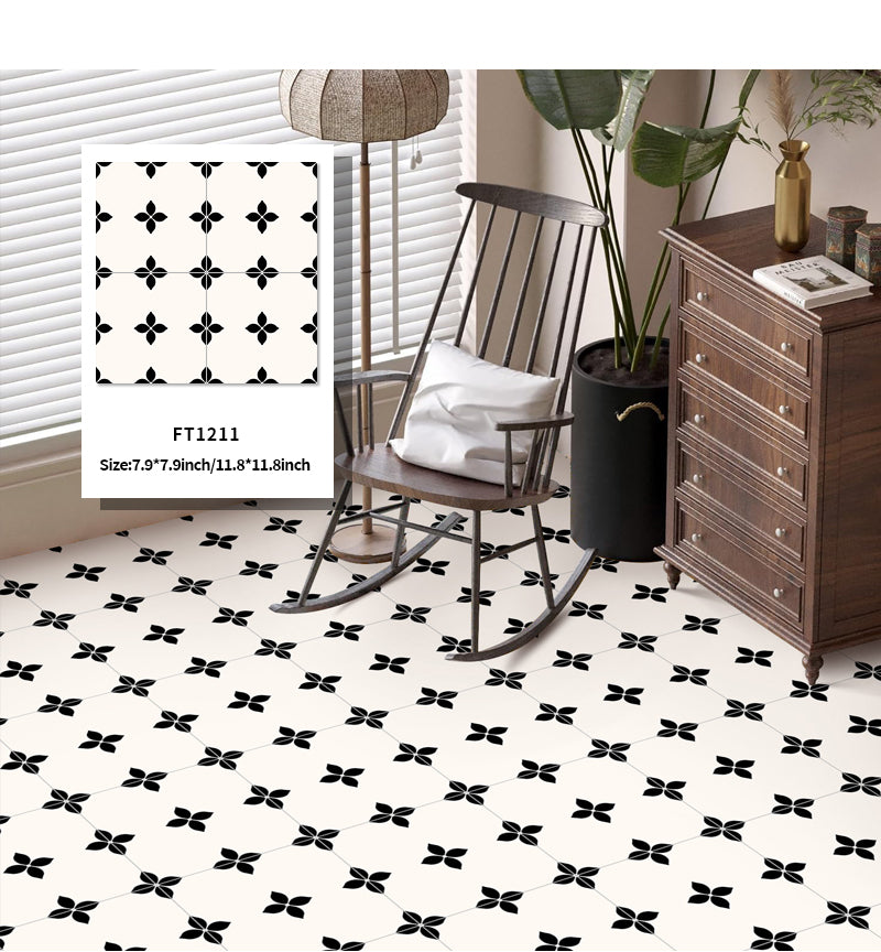 Gạch Dán Sàn Vinyl Chống Nước Họa Tiết Bàn Cờ