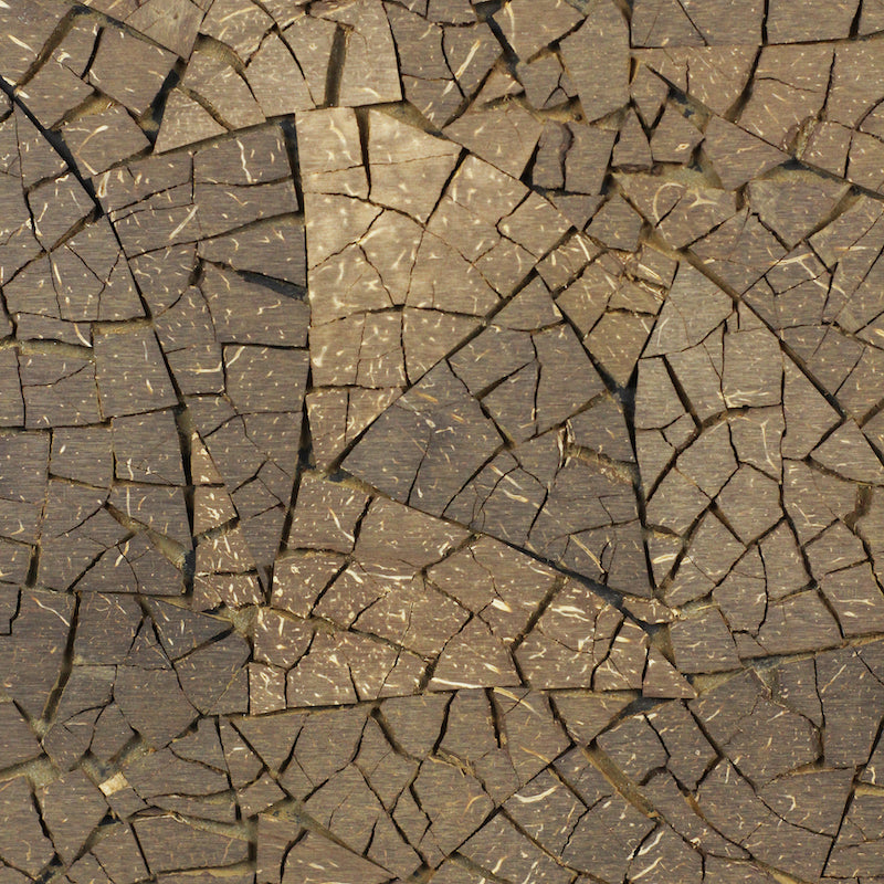 Gạch mosaic dừa hình vuông tự nhiên làm thủ công ốp tường trang trí
