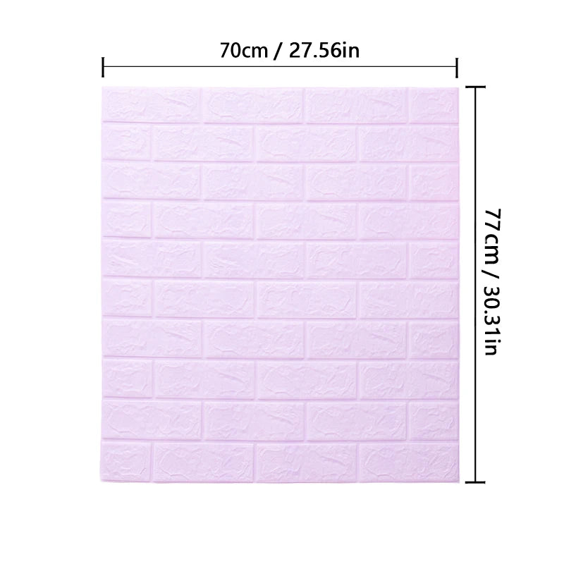 77cm*70cm 3D self-adhesive wallpaper waterproof brick retro wall stickers living room bedroom wall stickers home decoration