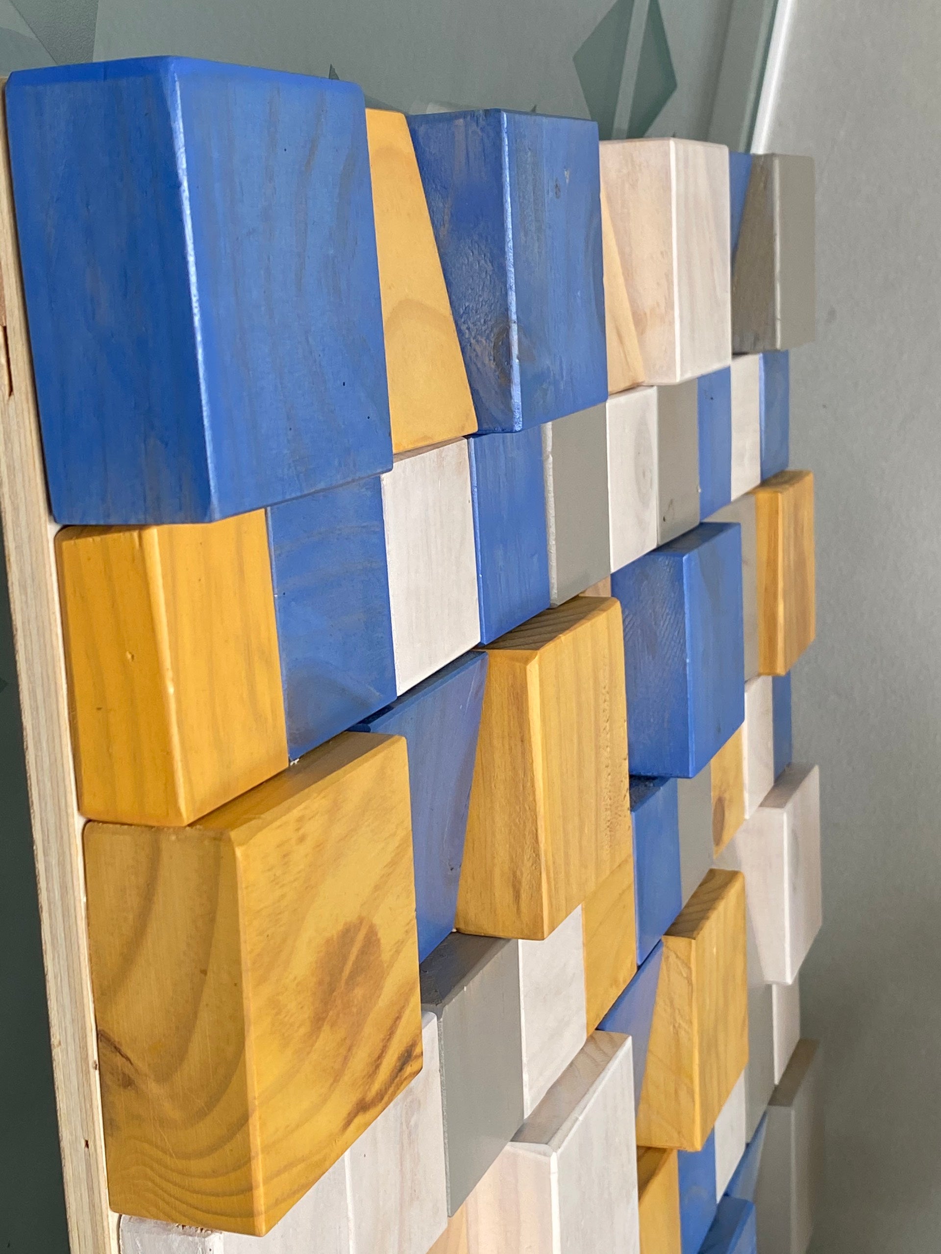 Tranh Tường Nghệ Thuật Tấm Ốp Gạch Mosaic Gỗ Thủ Công Hiện Đại Họa Tiết Tùy Chỉnh
