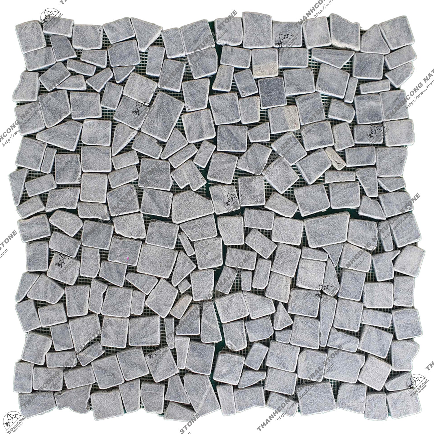 Modern Grey Pebble Natural Stone Mosaic Floor Tile Black Decorative Pattern for Interior Walls for Kitchen Living Room Villas