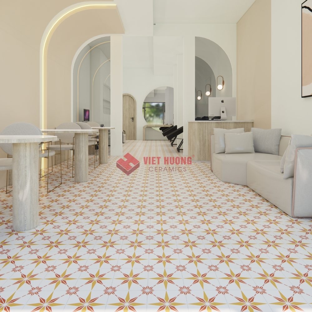 Gạch bông xi măng ốp tường ngoại thất 190x190mm