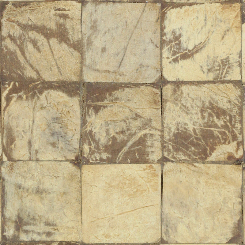 Gạch mosaic dừa hình vuông tự nhiên làm thủ công ốp tường trang trí